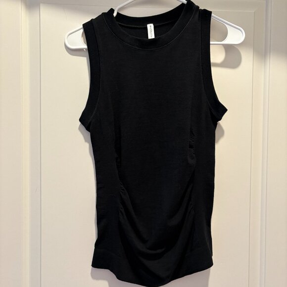 Athleta Black Ruched Tank Top - Picture 1 of 3
